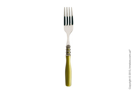 Набор столовых приборов Bugatti Arianna коллекция Chromed Metal Ring на 6 персон, 24 предмета, Silky green