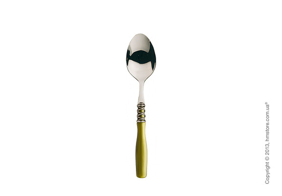 Набор столовых приборов Bugatti Arianna коллекция Chromed Metal Ring на 6 персон, 24 предмета, Silky green