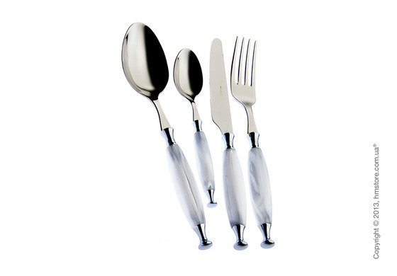 Набор столовых приборов Bugatti Country на 6 персон, 24 предмета, White