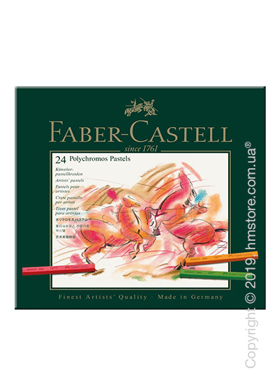  Набор пастельных карандашей Faber-Castell, коллекция Polychromos, 24 предмета