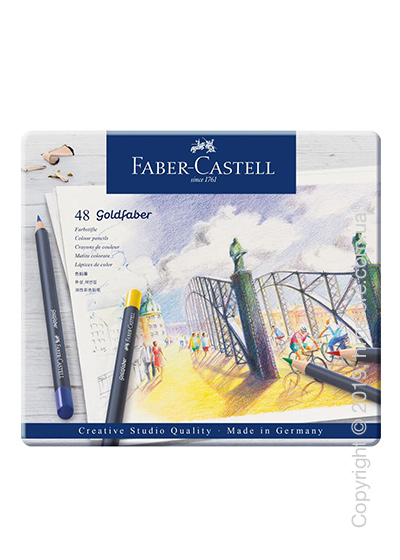 Набор цветных карандашей Faber-Castell, коллекция Goldfaber, 48 предметов