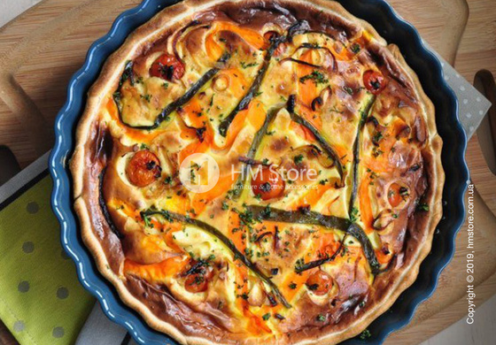 Форма для выпечки круглая 28 x 28 см Emile Henry Ovenware, Blue Calanque