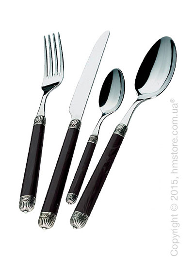 Набор столовых приборов Bugatti Dorico на 6 персон, 24 предмета, Black