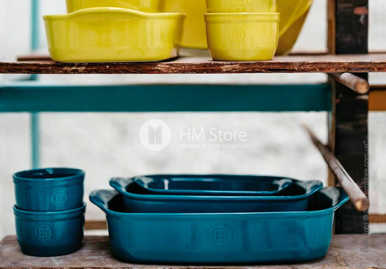 Форма для выпечки прямоугольная 22 х 14 см Emile Henry Ovenware, Blue Calanque