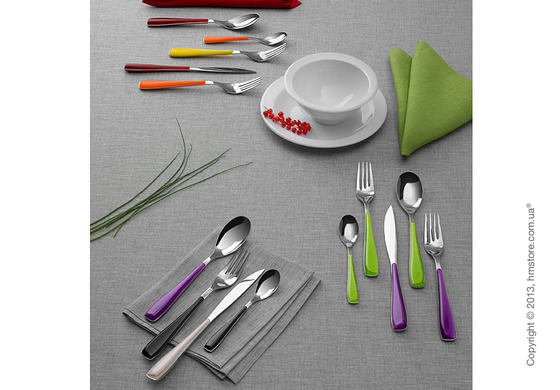 Набор столовых приборов Bugatti Essenza на 6 персон, 24 предмета, Green