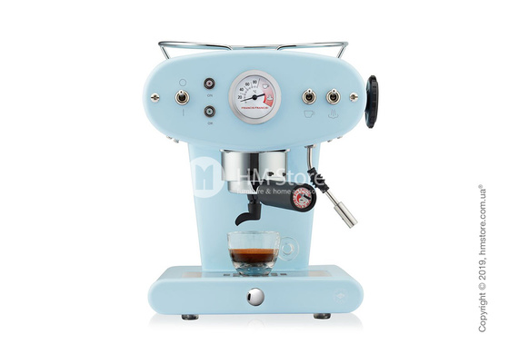 Кофемашина illy X1 Ground Edelstahl Kaffeemaschine, Light Blue