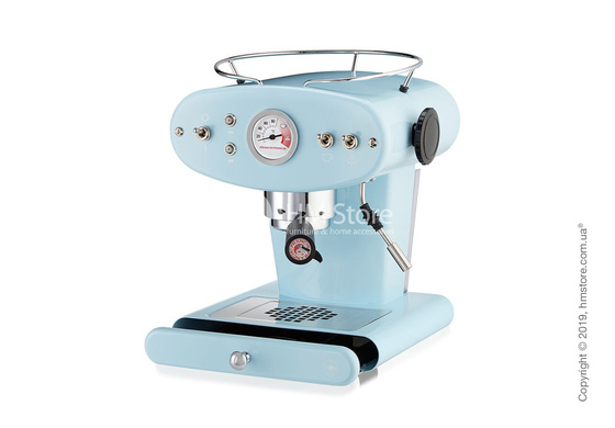 Кофемашина illy X1 Ground Edelstahl Kaffeemaschine, Light Blue