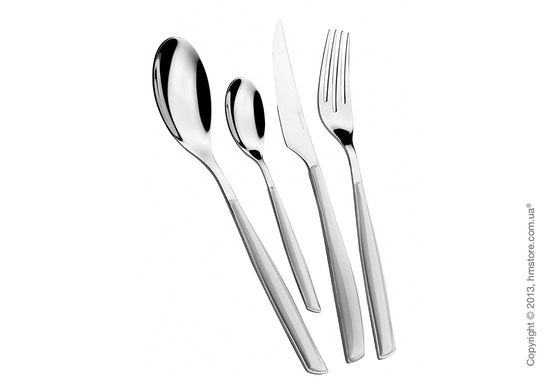 Набор столовых приборов Bugatti Glamour на 6 персон, 24 предмета, Ash