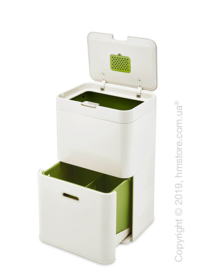 Универсальный контейнер для сортировки мусора Joseph Joseph Intelligent Waste Totem 48 л, White