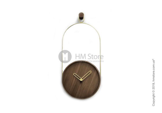Часы настенные Nomon Eslabon Wall Clock, Walnut