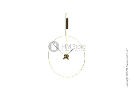 Часы настенные Nomon Daro Wall Clock, Polished brass and Walnut