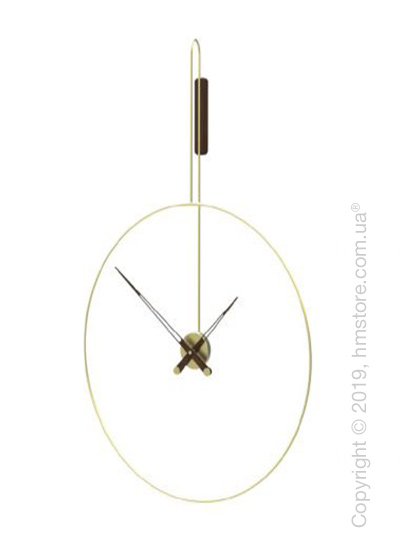 Часы настенные Nomon Daro Wall Clock, Polished brass and Walnut