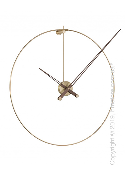 Часы настенные Nomon New Anda Wall Clock, Polished brass and Walnut 