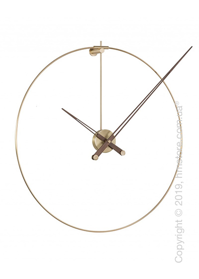 Часы настенные Nomon New Anda Wall Clock, Polished brass and Walnut