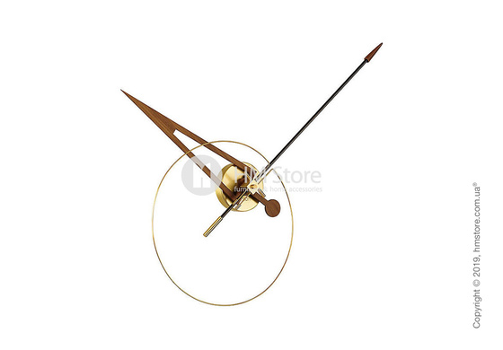 Часы настенные Nomon Cris G Wall Clock Walnut, Polished brass and Black