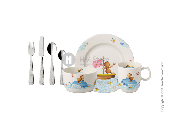Набор детской посуды Villeroy & Boch коллекция Happy as a Bear, 7 предметов