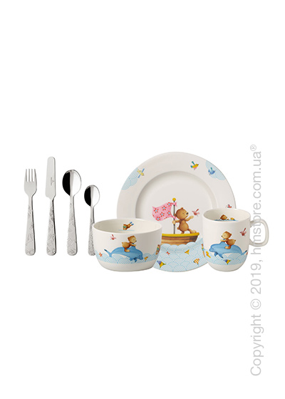 Набор детской посуды Villeroy & Boch коллекция Happy as a Bear, 7 предметов