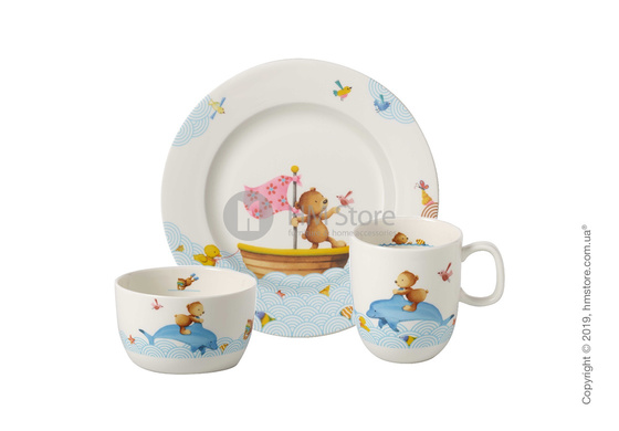 Набор детской посуды Villeroy & Boch коллекция Happy as a Bear, 3 предмета