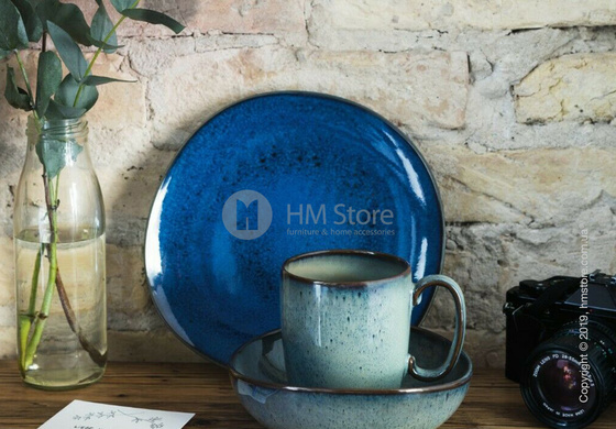 Тарелка столовая мелкая Villeroy & Boch коллекция Lave, 28 см, Blue