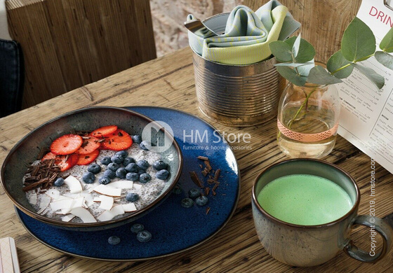 Тарелка столовая мелкая Villeroy & Boch коллекция Lave, 28 см, Blue