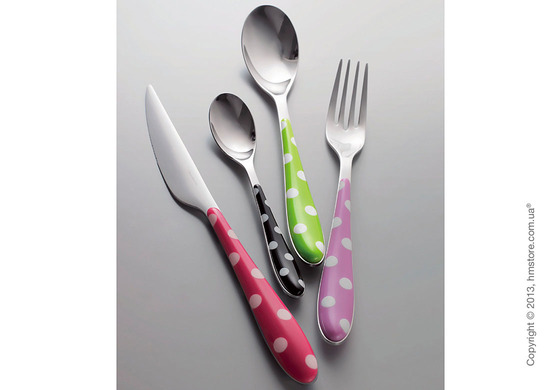 Набор столовых приборов Bugatti Pois на 6 персон, 24 предмета, Blue