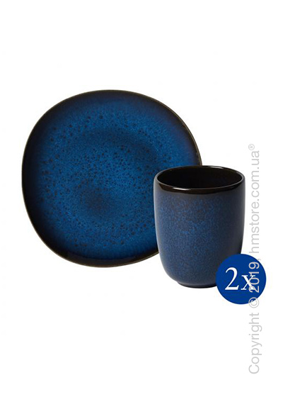 Набор посуды Villeroy & Boch коллекция Lave на 2 персоны, 4 предмета, Blue