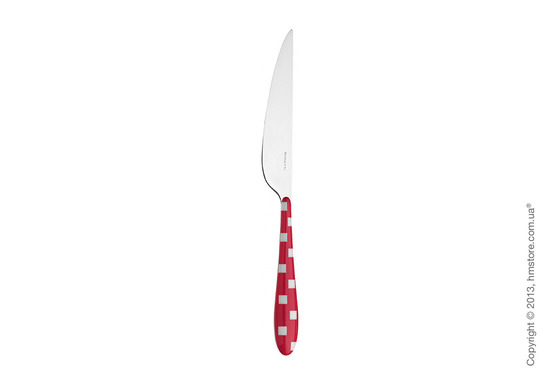 Набор столовых приборов Bugatti Quadri на 6 персон, 24 предмета, Fuchsia