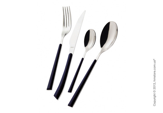 Набор столовых приборов Bugatti Stella на 6 персон, 24 предмета, Blue