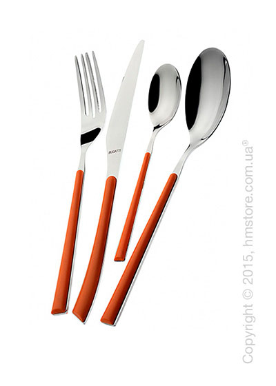Набор столовых приборов Bugatti Stella на 6 персон, 24 предмета, Orange
