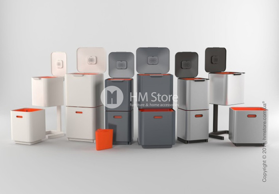 Органайзер для мусора Joseph Joseph Totem Waste & Recycling  40 l, Stainless Steel