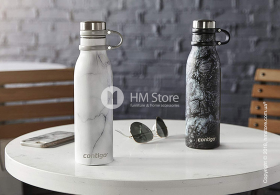 Термобутылка Contigo Matterhorne Couture, White Marble 590 мл