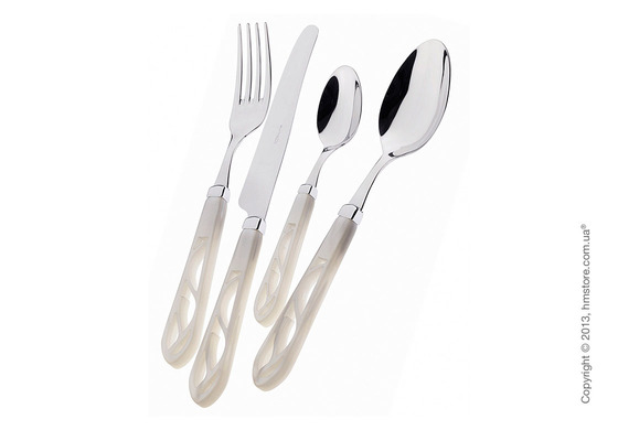 Набор столовых приборов Bugatti Vanita на 6 персон, 24 предмета, Ivory
