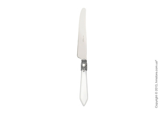 Набор столовых приборов Bugatti Oxford коллекция Old-Silverplated Ring на 6 персон, 24 предмета, White