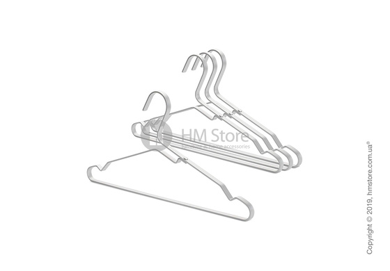 Набор плечиков для одежды Brabantia Aluminium Clothes Hangers, 4 шт, Silver