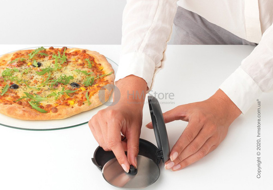 Нож для пиццы Brabantia Pizza Cutter Plus Blade Guard Tasty Colours, Dark Grey