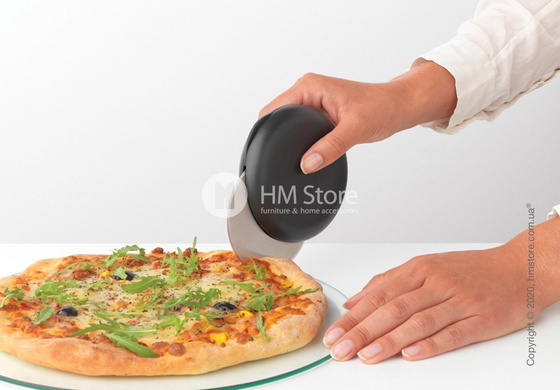 Нож для пиццы Brabantia Pizza Cutter Plus Blade Guard Tasty Colours, Dark Grey