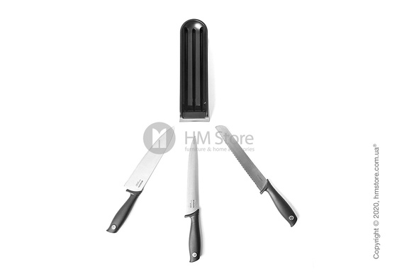 Набор ножей Brabantia Tasty with Block, 4 предмета, Dark Grey