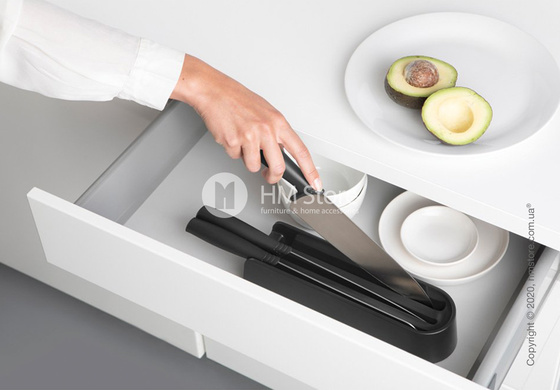 Набор ножей Brabantia Tasty with Block, 4 предмета, Dark Grey