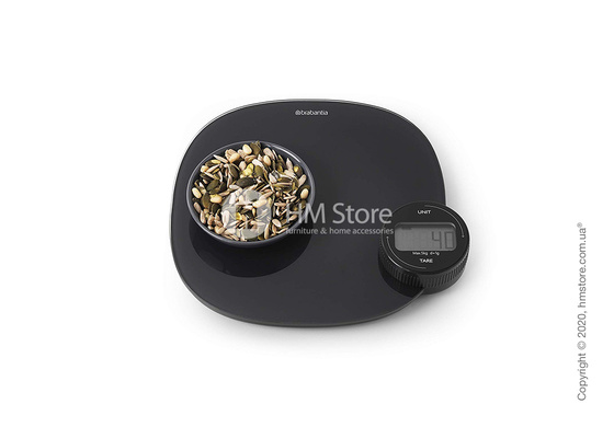 Весы кухонные Brabantia Digital Kitchen Scales Tasty+, Dark Grey