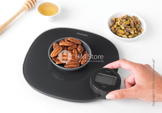 Весы кухонные Brabantia Digital Kitchen Scales Tasty+, Dark Grey