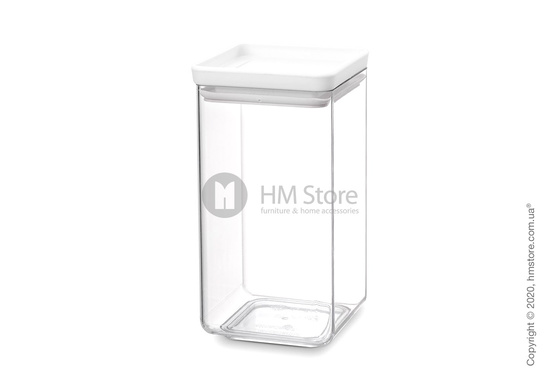Емкость для хранения сыпучих продуктов Brabantia Square Canister Tasty 1,6 л, Light Grey Емкость для хранения сыпучих продуктов Brabantia Square Canister Tasty 1,6 л, Light Grey