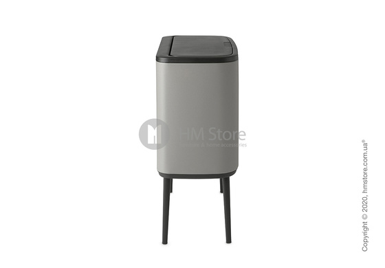 Ведро для мусора трехсекционное Brabantia Bo Touch Bin 11/11/11 л, Mineral Concrete Grey