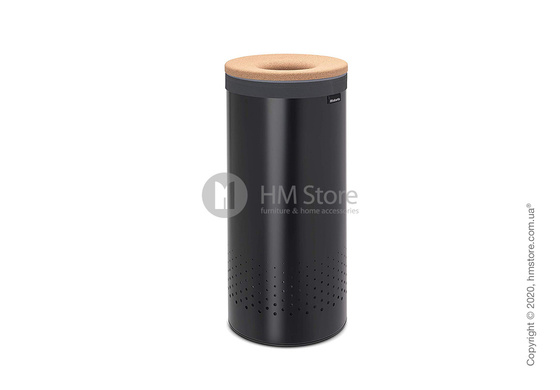 Бак для белья Brabantia Laundry Bin 35 л, Cork Lid, Matt Black and Cork Brown