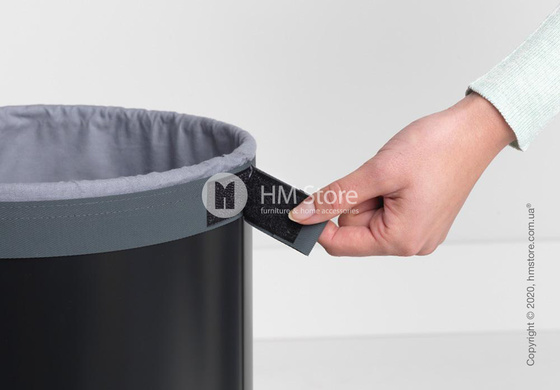 Бак для белья Brabantia Laundry Bin 35 л, Cork Lid, Matt Black and Cork Brown