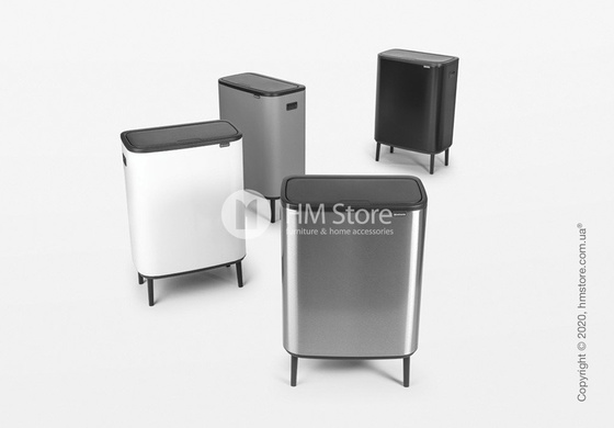 Ведро для мусора двухсекционное Brabantia Bo Touch Bin Hi 30/30 л, White