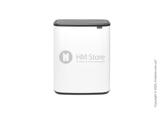 Ведро для мусора двухсекционное Brabantia Bo Touch Bin 30/30 л, White