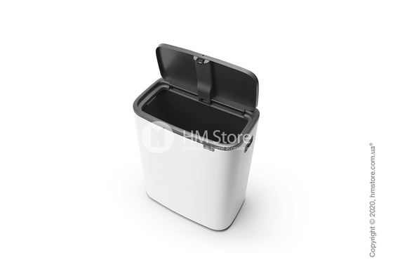 Ведро для мусора двухсекционное Brabantia Bo Touch Bin 30/30 л, White