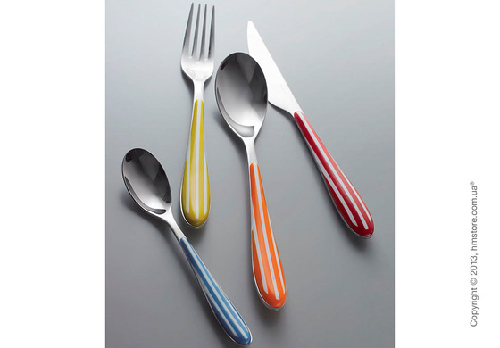 Набор столовых приборов Bugatti Zebra на 6 персон, 24 предмета, Blue