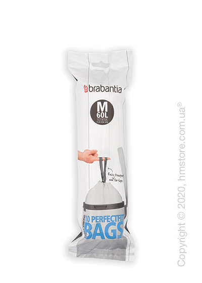 Набор пакетов для мусора Brabantia PerfectFit Bags Code M на 60 л, 10 штук