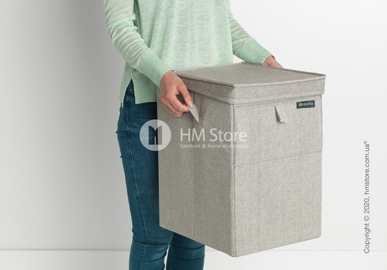  Корзина для белья прямоугольная Brabantia Stackable Laundry Box 35 л, Grey